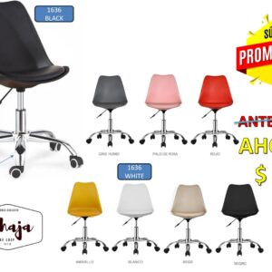 SILLA TULIP MATILDA CON RUEDAS VARIOS COLORES