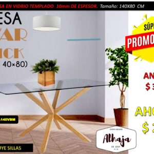 MESA NOA WAR WICK  140X80 VIDRIO TEMPLADO IMPORTADA