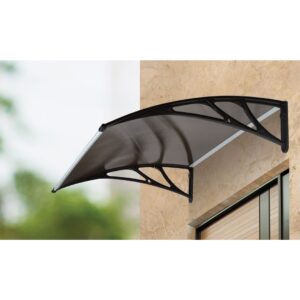 Alero Café con Soporte Negro 125X80 cm