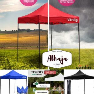 CARPA PLEGABLE VARIOS COLORES 2X2