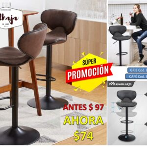 TABURETE BAR  HY 5350-1 BASE NEGRA