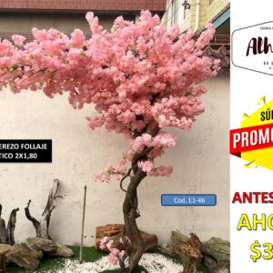 ARBOL ARTIFICIAL CEREZO ROSA CON BRAZO   2 X 1,80