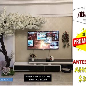 ARBOL ARTIFICIAL CEREZO BLANCO CON BRAZO   2 X 1,80