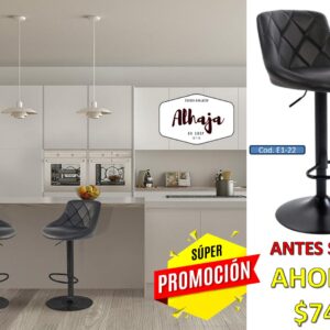 TABURETE HY 3976 NEGRO BASE NEGRO