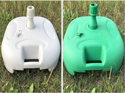 BASE DE PARASOL RELLENABLE-20L;43*43*23CM;ABS; BLANCO,VERDE;NEGRO