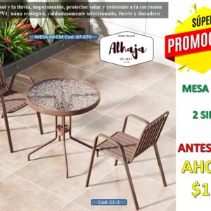 COMBO 2 MESA 60  CM + 2 SILLAS