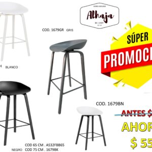 TABURETE BAR VEGAS VARIOS COLORES