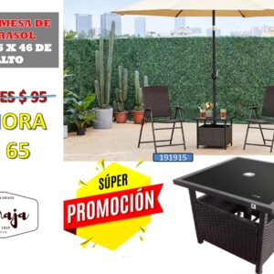 MESA RATAN-VIDRIO SOPORTE PARASO TZ-S06