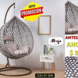 SILLA COLGANTE NIDO HUEVITO 6 CON BASE IMPORTADA
