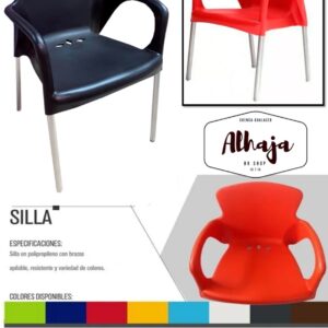 SILLA SILVER EN POLIETILENO INTERIOR Y EXTERIOR