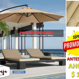 PARASOL CAKI REDONDO CON BRAZO