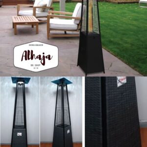 CALEFACTOR   A GAS  PIRAMIDE  CUBIERTA SINTETICO TIPO RATTAN  IMPORTADO MARCA OLYM