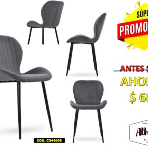 SILLA DISEÑO SOL TELA GRISS